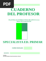 Cuaderno Del Profesor: Especialista Ed. Primaria