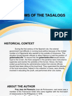 Customs of The Tagalogs