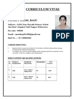 Curriculum Vitae: Pandey Kajal Raju