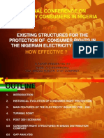 Existing Structures For The Protection of Consumer Rights in The Nigerian Electricity Market