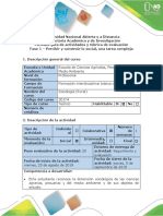 Guía de Actividades y Rúbrica de Evaluación - Fase 1 - Percibir y Construir Lo Social, Una Tarea Compleja