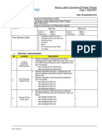 Muara Laboh Geothermal Power Project Daily Report: I. Electrical / Instrumentation No Location Description Remarks