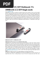 000BASE-SX SFP Multimode VS. 1000BASE-LX SFP Single-Mode: December 7, 2017