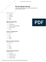 Food Insecurity Survey Sample Survey - Google Forms