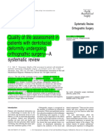 Quality of Life Assessment in Patients With Dentofacial Deformity Undergoing Orthognathic Surgery-A Systematic Review