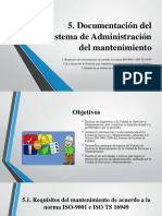 5 Documentación Del Sistema de Administración Del Mantenimiento