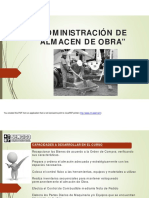 Administración de Almacen de Obra Modulo 2