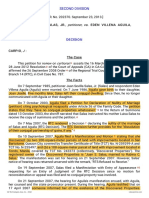 Petitioner Vs Vs Respondent: Second Division