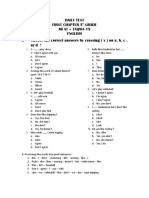 Daily Test First Chapter 5 Grade Mi at - Taqwa 15 English I. Choose The Correct Answers by Crossing (X) On A, B, C, Ord !