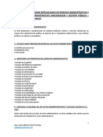 Examen Del Diplomado Especializado de Derecho Administrativo y Procedimiento Administrativo Sancionador y Gestión Pública