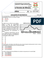 Avaliação de Matemática 9º Ano