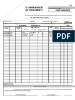 Member'S Contribution Remittance Form (MCRF) 2089-1604-0009