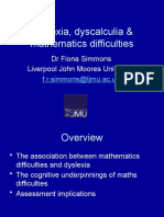 Fiona Simmons: Dyslexia, Dyscalculia and Mathematics Difficulties