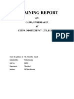 Training Report On Catia PDF