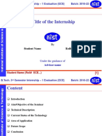 Title of The Internship: Student Name Roll# ECE ..