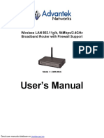 Advantek Networks Network Router Wireless LAN 802.11g - B, 54Mbps - 2 PDF