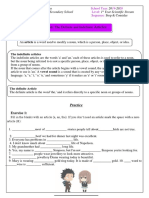 Lesson: Articles: The Definite and Indefinite