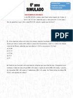 Eureka - Simulado Matemática 6º Ano Números Decimais e Procentagem (Salvo Automaticamente)