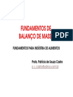 Fundamentos de Balanço de Massa