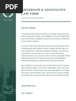 Green Laurel Leaf Photo Law Firm Letterhead