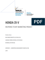 Marketing Mangement in Digital ERA - Honda CR-V Indonesia