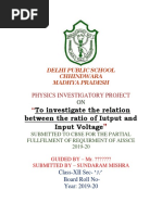 To Investigate The Relation Between The Ratio of Iutput and Input Voltage