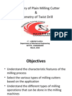 PPTs On Milling Cutters and Twist Drill