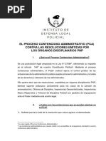 El Proceso Contencioso Administrativo Contra Las Resoluciones Emitidas Por Los Órganos Disciplinarios PNP