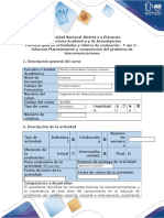 Fase 2. Informar Planteamiento y Comprensión Del Problema de Telecomunicaciones