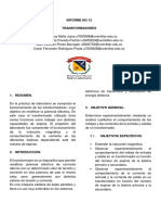 Informe No 12 Transformadores