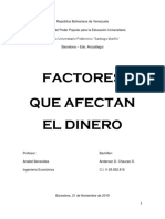 Factores Que Afectan El Dinero