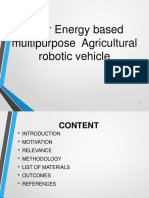 Solar Energy Based Multipurpose Agricultural Robotic Vehicle