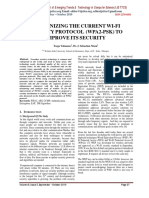 Scrutinizing The Current Wi-Fi Security Protocol (Wpa2-Psk) To Improve Its Security