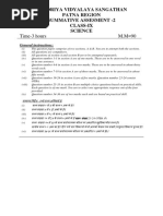 Time-3 Hours M.M 90: Kendriya Vidyalaya Sangathan Patna Region Summative Assesment - 2 Class-Ix Science