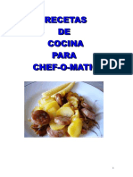 Recetas de Cocina para Chef-o-Matic