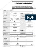 Personal Data Sheet