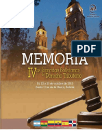 Memoria de Las IV Jornadas de Derecho Tributario