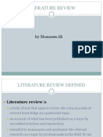 Literature Review: by Moazzam Ali