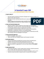 Rules and Policies Msabl2019