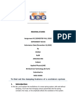 Regional Studies: To Find Out The Damping Features of A Ossilaters System