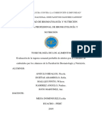 Determinacion de La Intoxicacion de Nitritos Por El Consumo de Embutidos en La Facultad de Bromatologia y Nutricion en La Universidad Jose Faustino Sanchez Carrion