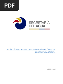 GUÍA Área de Protección Hídrica