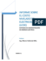 Costo Nivelado de Electricidad