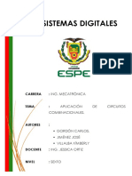 Aplicación de Circuitos Combinacionales