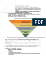 Planning Sales Dialogue and Presentation