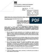 Solicito Que Emita Disposicion de Formalizacion de Investigacion Preparatoria y Cumplimiento de Diligencias 