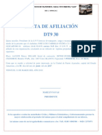 Carta de Afiliaciones Desde 31 Al 60 Enero 2019