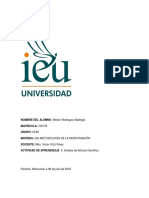 Actividad de Aprendizaje 1. Análisis de Artículo Cientifico