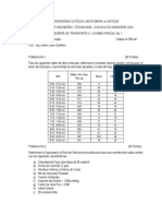 Ingeniería de Transporte II - Examen Parcial No.1