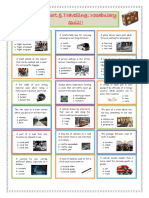 Transport and Travelling Vocabulary Quiz - 40805